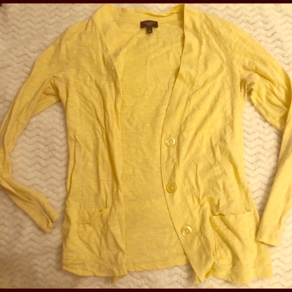 Talbots Yellow cardigan
